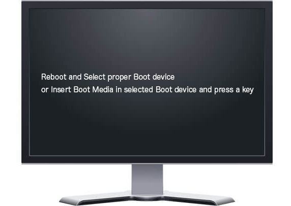 reboot and select proper media device